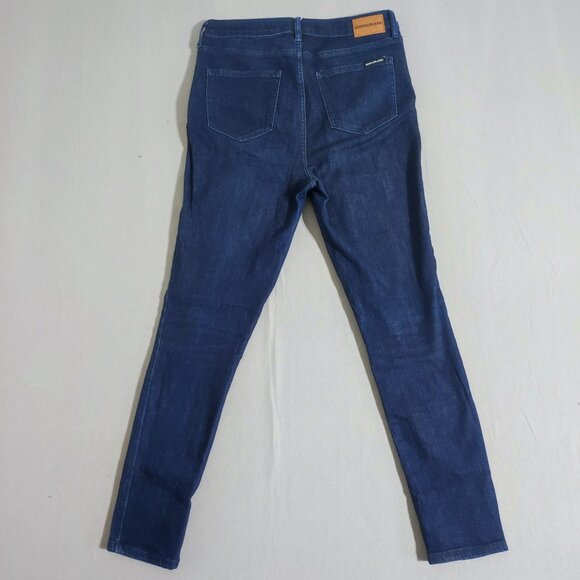 Calvin Klein Jeans women's size 8 dark wash blue High rise Skinny leg denim - Picture 3 of 16